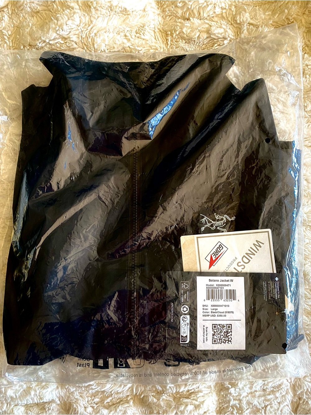 Arc'teryx Women's Solano Jacket - Black/Cloud